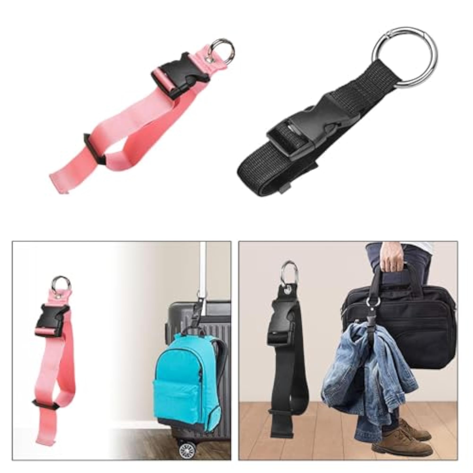 5x Luggage Strap Jacket Gripper Baggage Belt